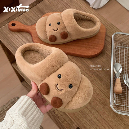 Croissant Cozy Bear Slippers