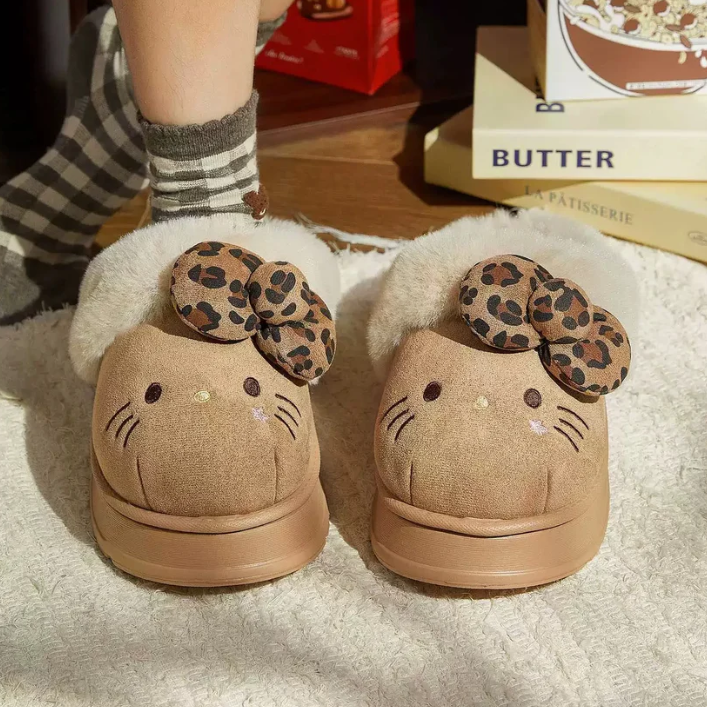 Cozy Kitty Plush Slippers
